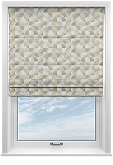 Mosaic Tile, Subdued - Twist&Fit Roman Blind